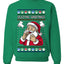 Seazyns Greeting Santa Packing Lip Pouch, Unisex Ugly Christmas Sweater Crewneck Sweatshirts
