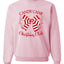 Candy Cane Christmas Club, Cute Bow Peppermint Design Unisex Christmas Sweater, Crewneck Sweatshirts
