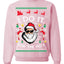 I Do It for the Hos Funny Santa Claus Ugly Christmas Sweater Crewneck Sweatshirt