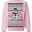 Frosty the Swoleman Funny Workout Lifting Snowman MovieUgly Christmas Sweater Crewneck Sweatshirt