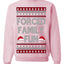 Forced Family Fun, Xmas Holiday Funny Ugly Christmas Sweater Crewneck Sweatshirt