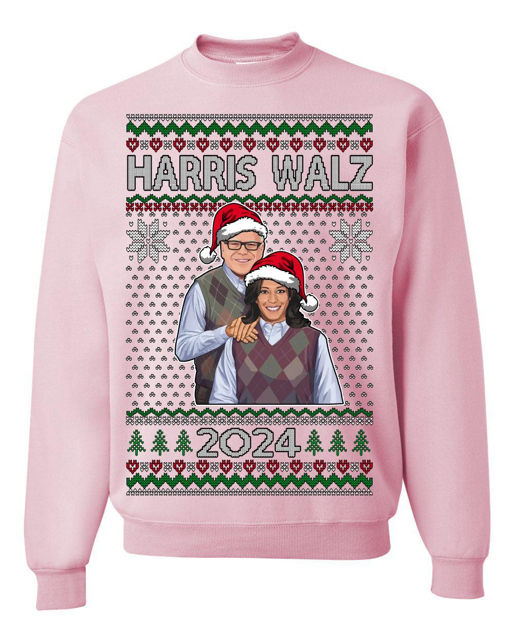 Kamala Harris Tim Walz 2024 Classic Movie Ugly Christmas Sweater Crewneck Sweatshirt
