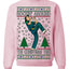 Rockin Around the Christmas Tree Raygun Viral Breakdancer Ugly Christmas Sweater Crewneck Sweatshirt