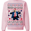 Maga La La La Funny Donald Trump Christmas Carol Song Ugly Christmas Sweater Crewneck Sweatshirt