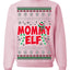 Mommy Elf Cute Holiday Winter Ugly Christmas Sweater Crewneck Sweatshirt