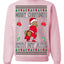 Merry Chrithmith Kith My Ath, Funny Butt Dancing, Viral Kiss My Ass Boxing Fight Meme, Men Women Ugly Christmas Sweater Crewneck Sweatshirt