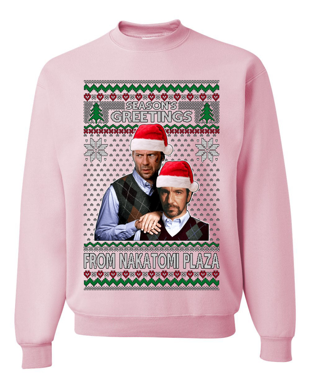 Season's Greeting From Nakatomi Plaza Ugly Christmas Sweater Unisex Crewneck Sweatshirt