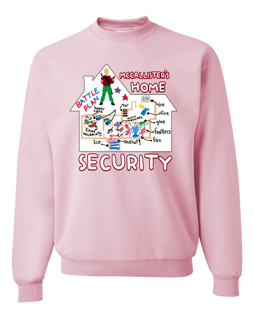 McCallister's Home Security Battle Plans Alone Christmas Unisex Crewneck Sweatshirt