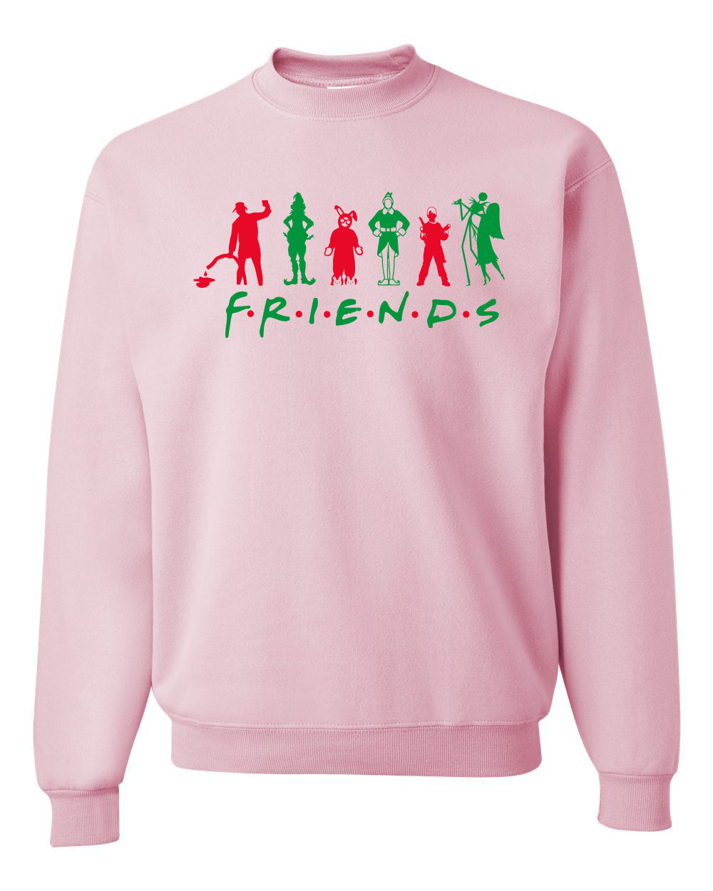 Iconic Holiday Movie Characters Friends Parody Red Green Ugly Christmas Sweater Unisex Crewneck Sweatshirt