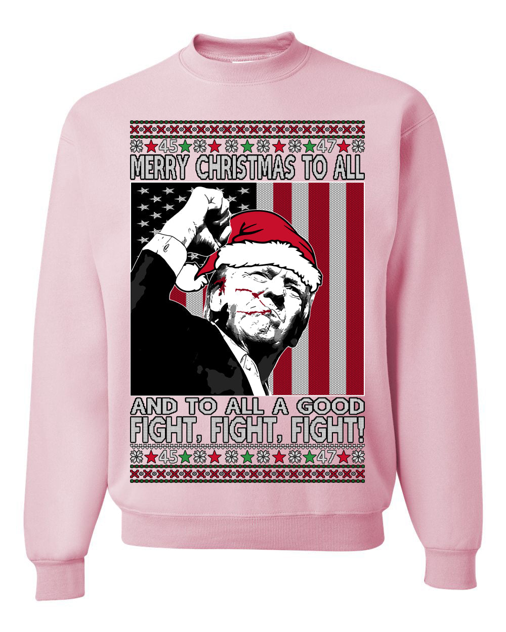 Merry Christmas to All a Good Fight | Santa Donald Trump Ugly Christmas Sweater
