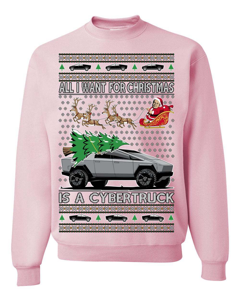 All I Want for Christmas is a Cybertruck Funny Tech Ugly Christmas Sweater
