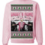 Daddy's Home Pink Suit, I'll Be Home For Christmas | Funny Santa Clause President Donald Trump Xmas Sweaters Crewneck Sweatshirt