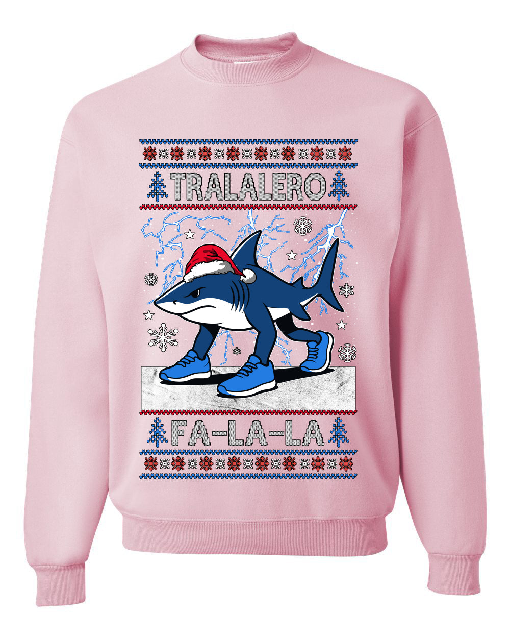 Tralalero Fa La La Brainrot,Unisex Ugly Christmas Sweater, Crewneck Sweatshirts