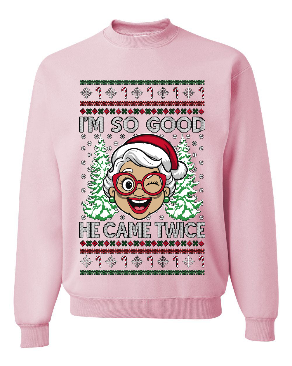 So Good He Came Twice, Unisex Ugly Christmas Sweater, Crewneck Sweatshirts