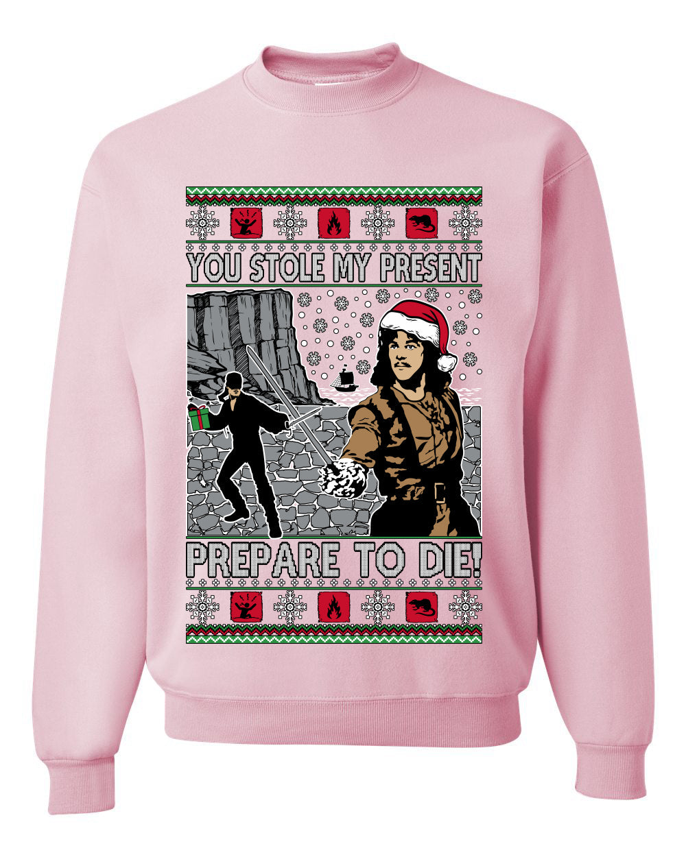 You Stole My Present Prepare To Die Cult Classic, Unisex Ugly Christmas Sweater, Crewneck Sweatshirts