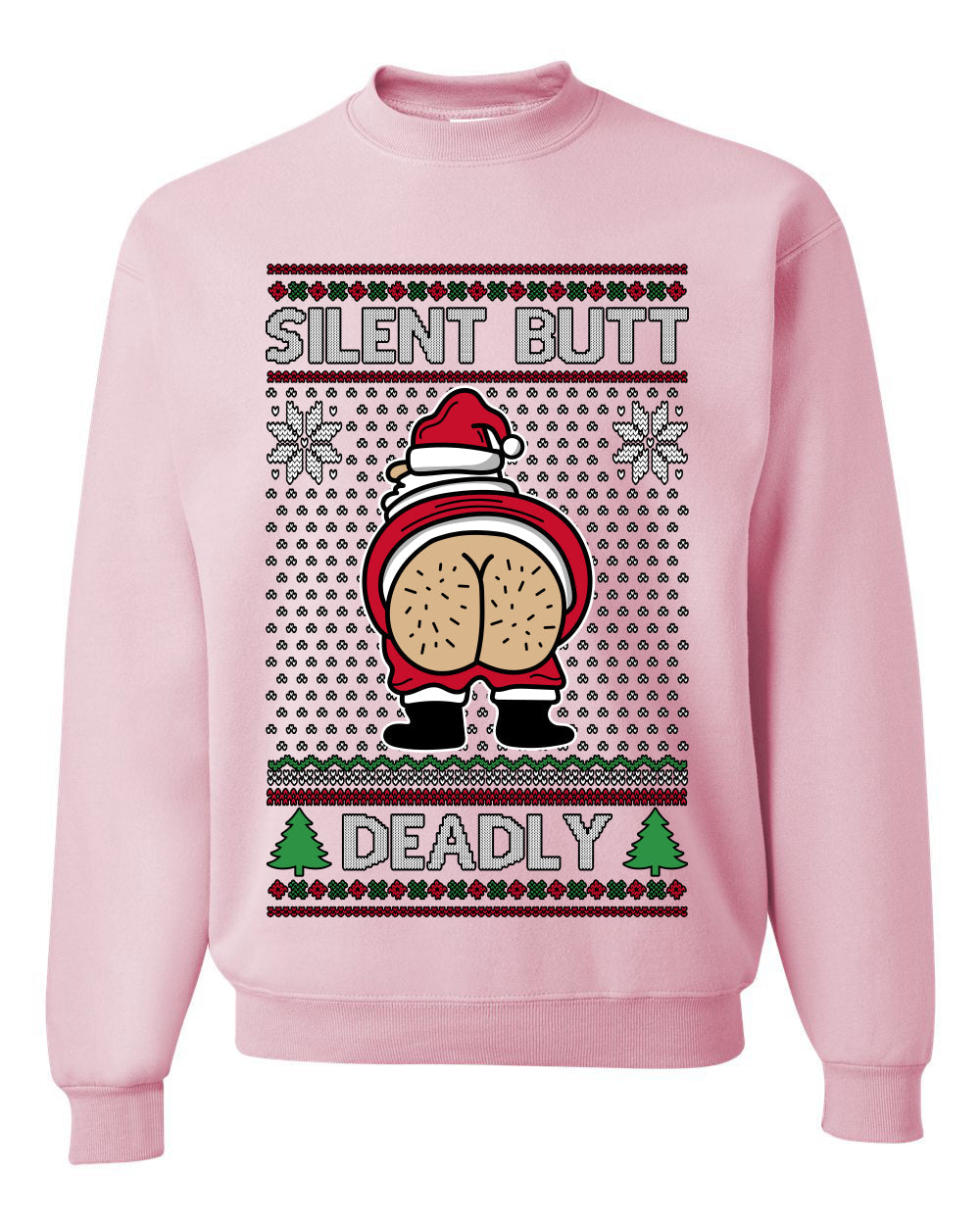 Silent Butt Deadly Farting Santa, Unisex Ugly Christmas Sweater, Crewneck Sweatshirts