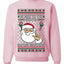 Be Nice To The Server Santa's Watching, Unisex Ugly Christmas Sweater, Crewneck Sweatshirts