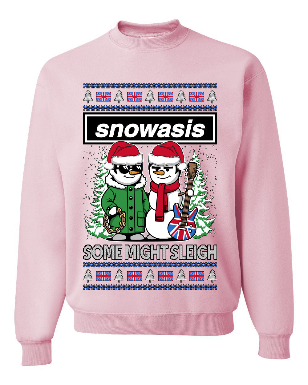 Snowasis English Rock Band Parody, Unisex Ugly Christmas Sweater, Crewneck Sweatshirts