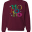 Colorful Ho Ho Ho Merry Christmas Unisex Crewneck Graphic Sweatshirt