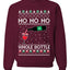 Ho Ho Ho Whole Bottle Wine Spirits Ugly Christmas Sweater Unisex Crewneck Sweatshirt