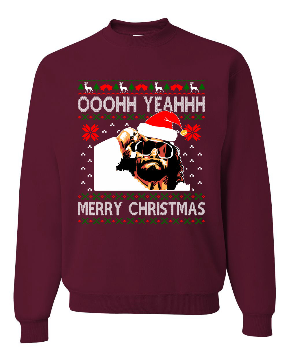 Ooohh Yeahhh Merry Christmas Ugly Christmas Sweater Unisex Crewneck Sweatshirt