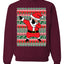 Dabbing Gold Belt Santa Ugly Christmas Sweater Unisex Crewneck Sweatshirt