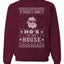 Theres Some Hos in The House Santa Merry Ugly Christmas Sweater Unisex Crewneck Graphic Sweatshirt