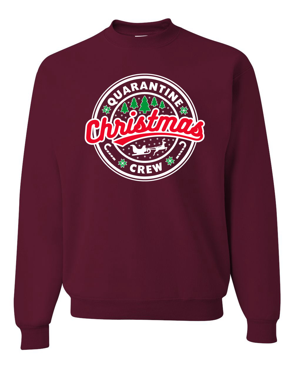Merry Christmas Quarantine Crew Merry Christmas Unisex Crewneck Graphic Sweatshirt