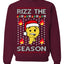 Rizz the Season Viral Internet Fire Emoji Face Meme Ugly Christmas Sweater Crewneck Sweatshirt