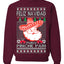 Feliz Navidad Puro Pinche Pari Funny Spanish Song Ugly Christmas Sweater Crewneck Sweatshirt
