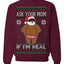 Ask Your Mom If I'm Real Funny Black Santa Claus Censored Ugly Christmas Sweater Crewneck Sweatshirt