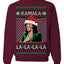 Kamala La La Funny Santa Hat Classic Xmas Song Carol Ugly Christmas Sweater Crewneck Sweatshirt
