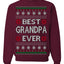 Best Grandpa Ever Classic Winter Holidays Ugly Christmas Sweater Crewneck Sweatshirt