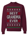 Best Grandma Ever Classic Winter Holidays Ugly Christmas Sweater Crewneck Sweatshirt