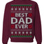 Best Dad Ever Classic Winter Holidays Ugly Christmas Sweater Crewneck Sweatshirt