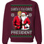 Santa's Favorite President Red Suit Trump Ugly Christmas Sweater Crewneck Sweatshirt