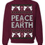 Peace On Earth Funny Xmas Cute Pink Angel Cross Ugly Christmas Sweater Crewneck Sweatshirt