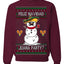 Feliz Navidad Juana Party Funny Spanish Drinking Cerveza Ugly Christmas Sweater Crewneck Sweatshirt