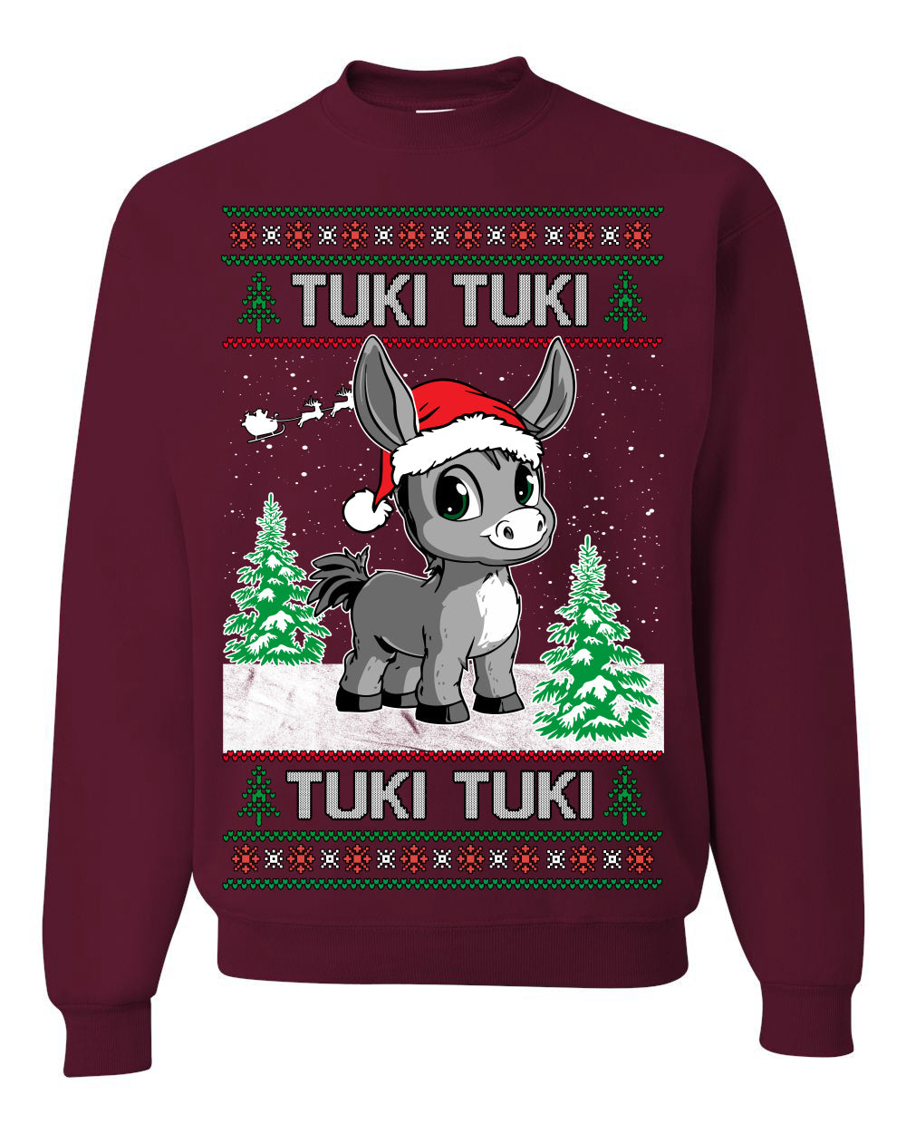 Tuki Tuki Tuki Funny Spanish Music Lyrics Ugly Christmas Sweater Crewneck Sweatshirt