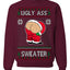 Ugly Ass Sweater Funny Santa Claus Butt Xmas Ugly Christmas Sweater Crewneck Sweatshirt