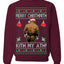 Merry Chrithmith Kith My Ath, Butt Viral Kiss My Ass Boxing Fight Meme, Funny Ugly Christmas Sweater Crewneck Sweatshirt