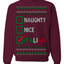 Naughty Nice Italian Funny Italians Italy Colors Ugly Christmas Sweater Crewneck Sweatshirt