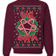 Hail Santa Funny Satanic Candy Devil Heavy Metal Satan Ugly Christmas Sweater Crewneck Sweatshirt