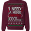I Need a Huge Christmas Cocktail Funny Dirty Joke Drinking Ugly Christmas Sweater Crewneck Sweatshirt