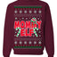 Mommy Elf Cute Holiday Winter Ugly Christmas Sweater Crewneck Sweatshirt