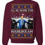 I'll Be Home for Hanukkah, Funny President Donald Trump JD Vance Winter Holiday Chanukah Hannukkah Channukah Ugly Christmas Sweater Crewneck Sweatshirt