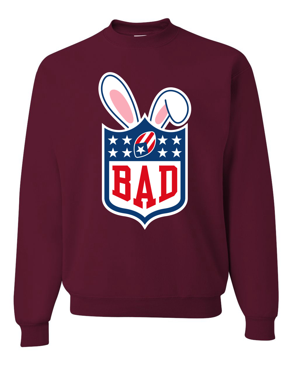Bunny Bowl Football BAD Parody Sweater, Unisex Crewneck Sweatshirts