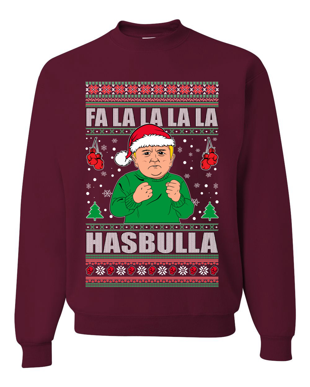Fa lalala Hasbula Ugly Christmas Sweater Unisex Crewneck Sweatshirt