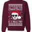 Johnny D All I Want For Christmas is a Mega Ugly Christmas Sweater Unisex Crewneck Sweatshirt