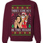 Santa the Plug Hos In This House Ugly Christmas Sweater Unisex Crewneck Sweatshirt